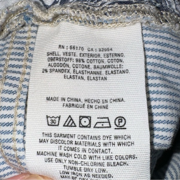 Anthropologie Pilcro and the Letterpress HYPHEN Blue White Stripe Shorts Size 27 - Picture 10 of 13